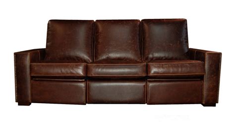 All other leathers are custom order; Maxwell Recliner Sofa | Rawhide