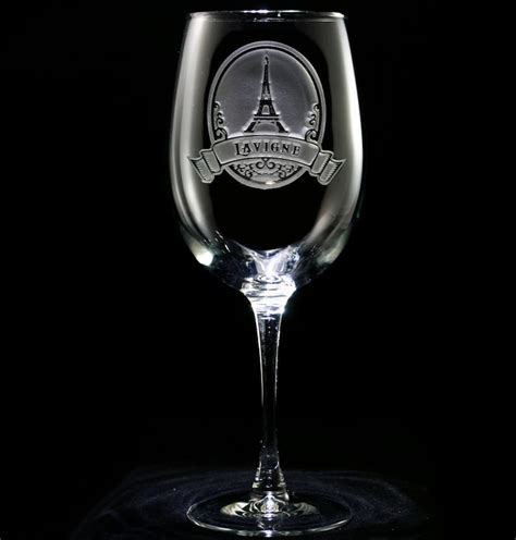 French Paris Eiffel Tower Wine Glass With Name Set Of Four Etsy