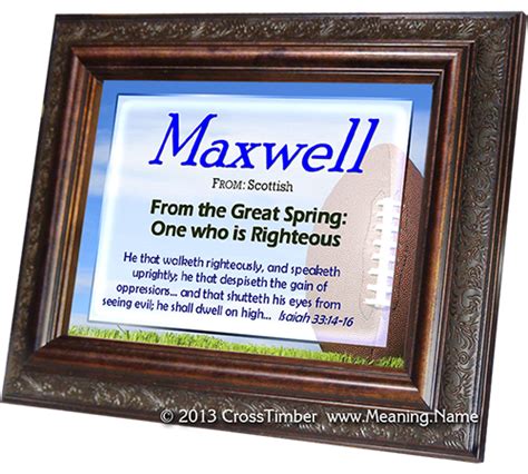 Personalized Name Meaning Prints Framed With Sports Backgrounds Any