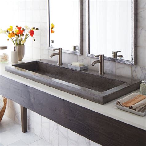 Native Trails Trough 48 Rectangle Nativestone Concrete Bathroom Sink