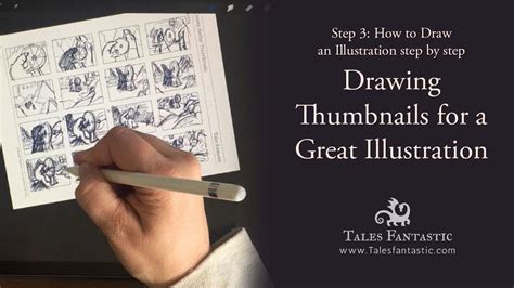 Drawing Thumbnails For A Great Illustration Step 3 Youtube
