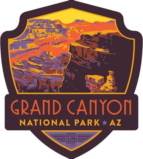 Grand Canyon Landscape Emblem Sticker American Made