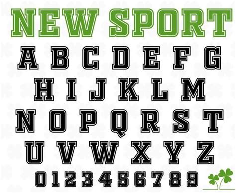 Sport Font Varsity Font College Font Sport Alphabet Varsity Alphabet