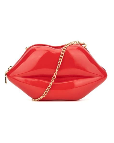 olivia miller cecilia lips crossbody bag in red lyst