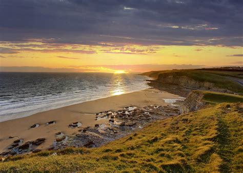 Sunset Landscape Coast Bridgend Beach South Wales 20 Inch By 30 Inch