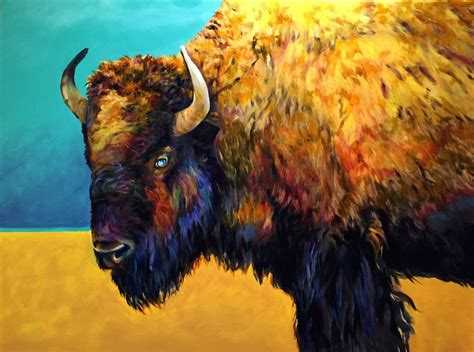 Buffalo Painting Buffalo Painting North American Animals Wildlife Art