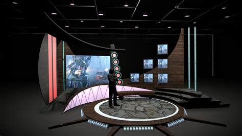 Virtual Tv Studio Chat Set 11 3d Model By Akerstudio 3d950be