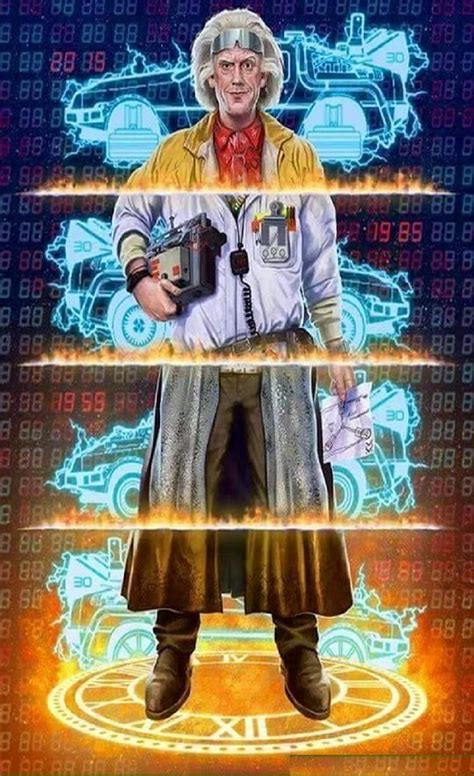 Doc Brown Regreso Al Futuro Ciencia Ciencia Ficción Fondo De