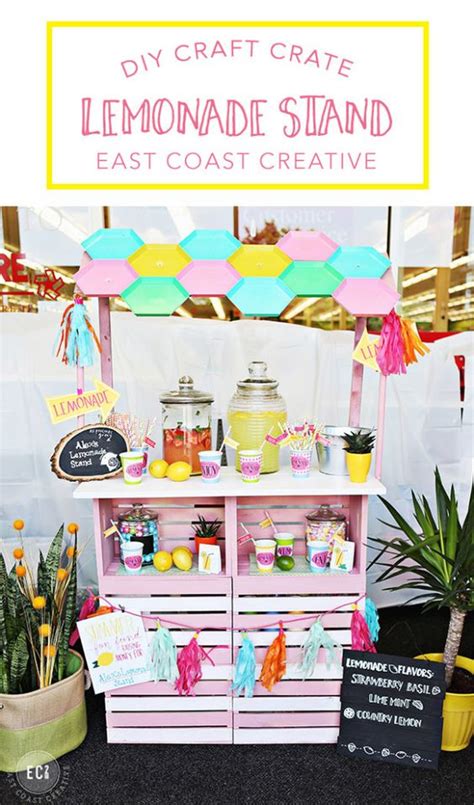 diy lemonade stand built from craft crates lemonade recipes printables and directions on how