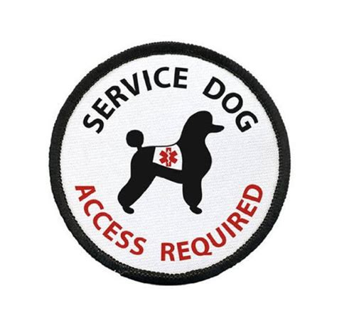 Service Dog Patch Standard Poodle Ada Access Required Medical Etsy