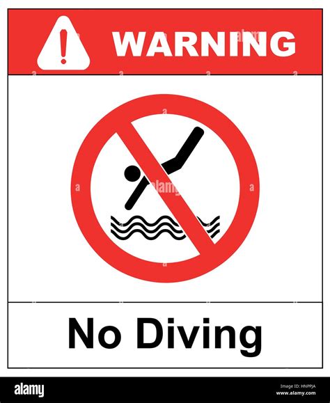Warning Sign Not To Swim In The Lake Stock Vector Images Alamy