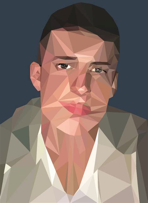 Low Poly Portrait Greens