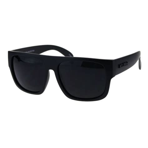 Kush Sunglasses Mens Dark Lens Black Square Frame Shades Uv 400 Ebay