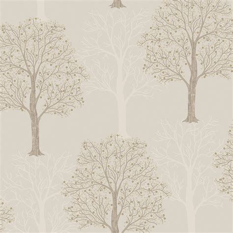 I Love Wallpaper Wallis Tree Metallic Wallpaper Taupe