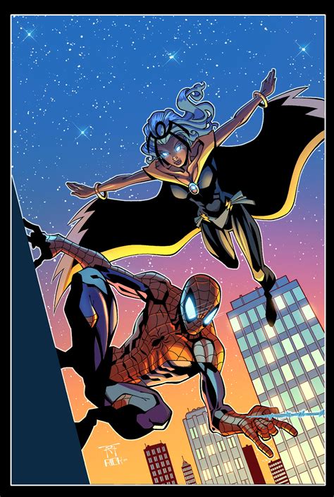 Spiderman And Storm By Hitotsumami On Deviantart