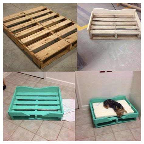 Homemade Palette Dog Bed Palette Dog Bed Dog Beds Homemade Paw Print