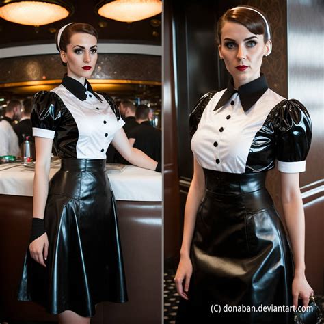 Pvc Leather Combo Maid Uniforms By Donaban On Deviantart