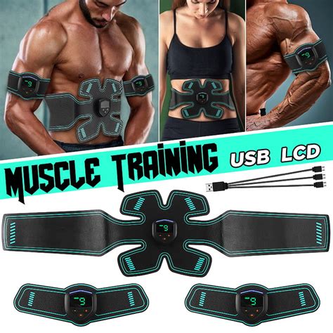 New Digital Lcd Display Usb Rechargeable Abdominal Toning Belt Muscle
