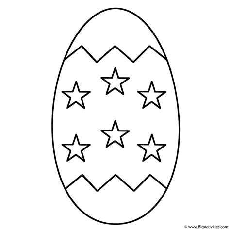 Here is a collection of 25 easter eggs coloring pages in different designs and patterns. Easter Egg with stars - Coloring Page (Easter)