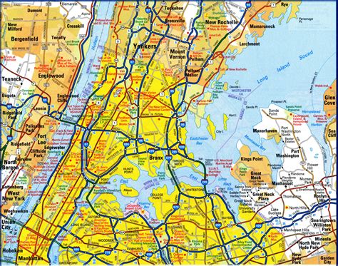 Eastern New York City Mapfree Printable Detailed Map Of New York City