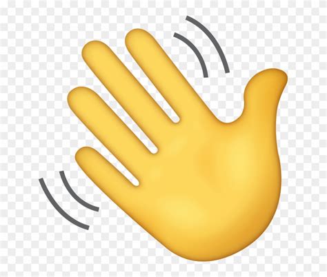 Waving Hand Sign Iphone Emoji  Waving Hand Emoji Png Free