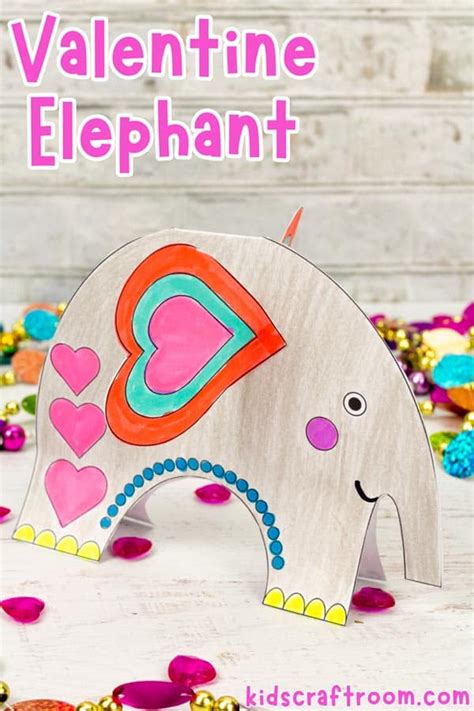 Valentine Elephant Craft Kids Craft Room