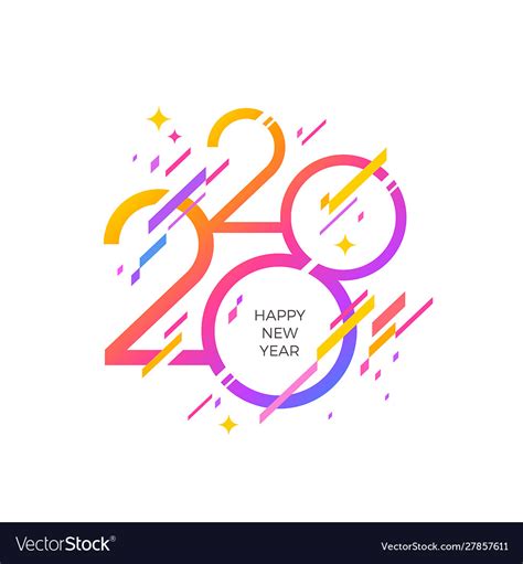 2020 New Year Logo Royalty Free Vector Image Vectorstock