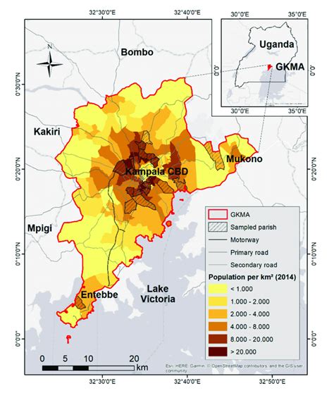 Uganda Population Density Map