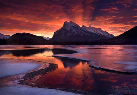 Download Snow Mountain Sunset By Jfitzgerald Snowy Sunset