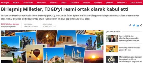 Basından TDGD Turizm ve Destinasyon Geliştirme Derneği