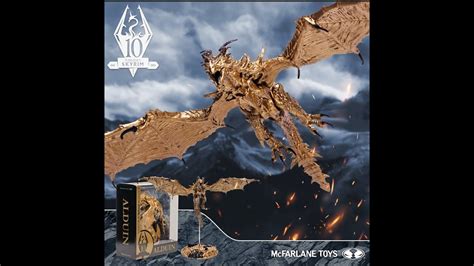 Elder Scrolls V Skyrim Alduin Gold 10th Anniversary Version Action