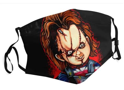 Chucky Face Mask Adult Ajustable Washable Gratis Reino Unido Etsy