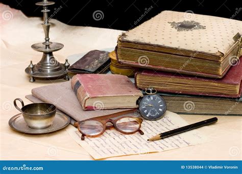 Pile Of Old Books And Different Things Stock Images Image 13538044