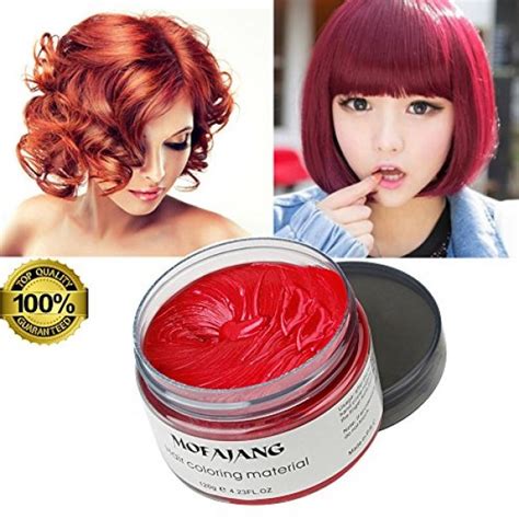 Red Hair Wax Color Temporary Dye Hairstyle Cream Hair Pomades