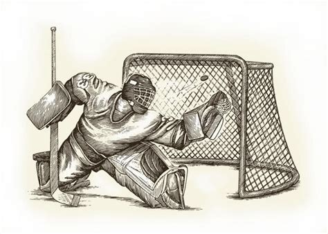 Steven Noble Illustrations Hockey Goalie
