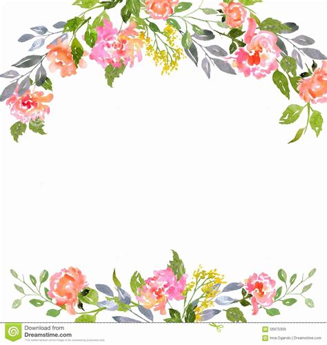 Floral Invitation Template Elegant Watercolor Floral Card Template Download From Over Blank