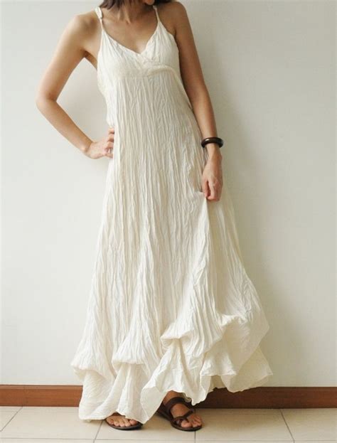 Long White Cotton Dress 96004 Long All White Cotton Dress With