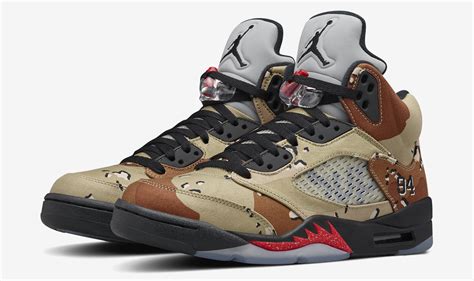 Is The Camo Supreme X Air Jordan 5 Releasing Online Today Sole Collector