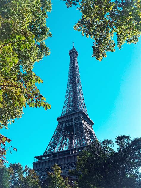 Low Angle Of Eiffel Tower Paris · Free Stock Photo