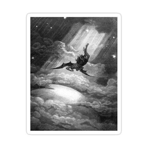 The Fall Of Satan Gustave Dore Sticker By Forgottenbeauty In 2021