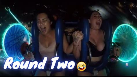 Girls Passing Out Funniest Slingshot Rides Ever Warning Dont Forget To Wear Headphones 2