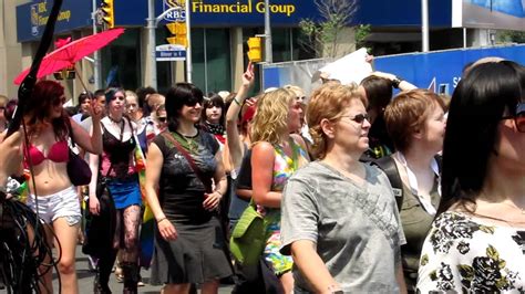 Lesbian Pride Parade In Toronto 2 7 2011 Youtube