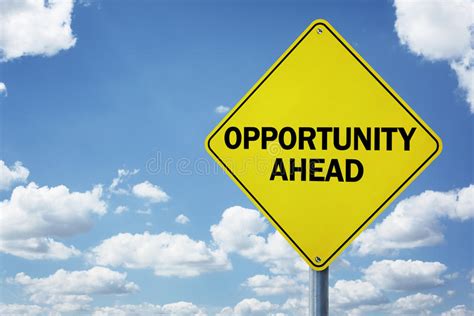 Opportunity Ahead Road Sign Stock Photo Image Of Decisions