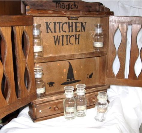 A Vintage Kitchen Witchs Apothecary Witch Herb Cabinet Storage