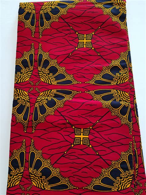 Red African Fabric Ankara Fabric African Clothing African