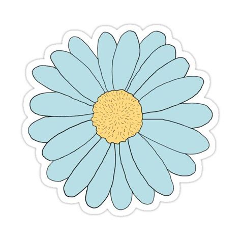 Teal Daisy Sticker For Sale By Colleenm2 Preppy Stickers Cute