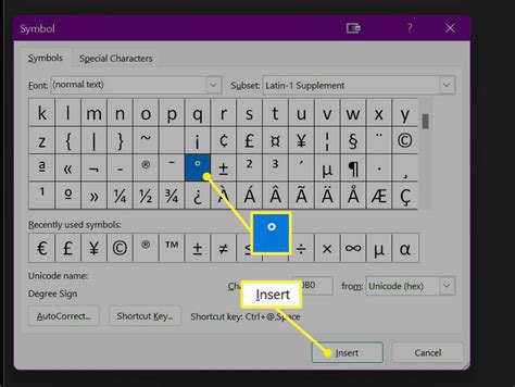 How To Add A Degree Symbol In Word