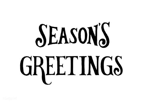 Seasons Greetings Typography Illustration Premium Image By Rawpixel