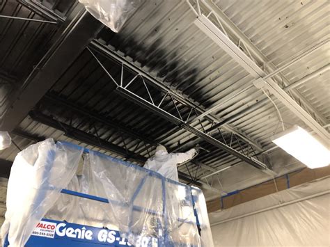 You only want to spray a light coat on the ceiling. Flat Black Ceiling Spray Painting - Spray GenX Painting ...