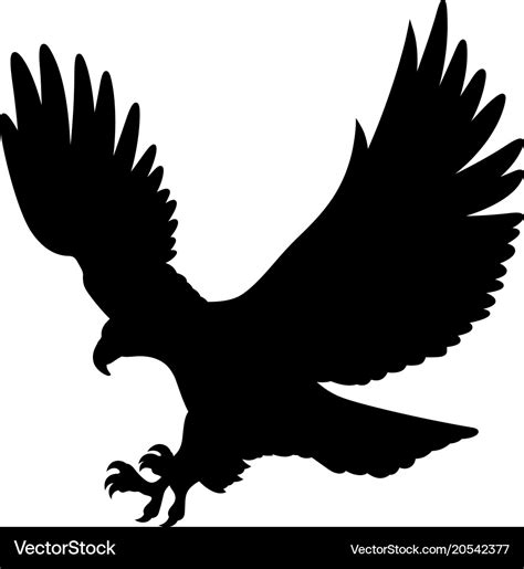 Eagle Silhouette 004 Royalty Free Vector Image